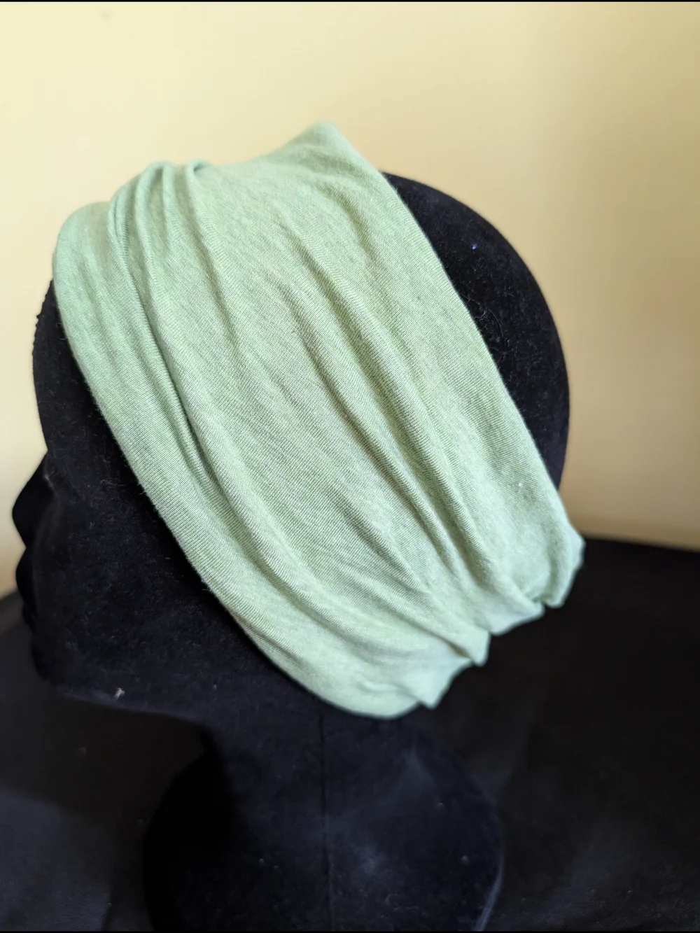 Hand Crafted Light Green Bohemian Headband
